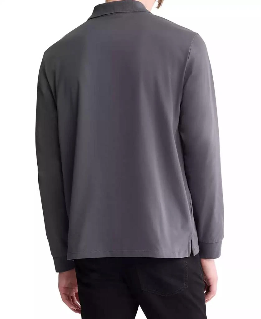 Calvin Klein Men's Smooth Cotton Long-Sleeve Polo Shirt 2