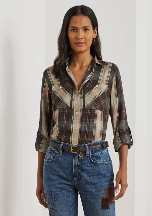 Ralph Lauren Ralph Lauren Relaxed Fit Plaid Roll Tab Sleeve Shirt 1