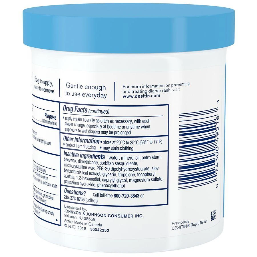 Desitin Daily Defense Baby Diaper Rash Cream Fragrance-Free 4
