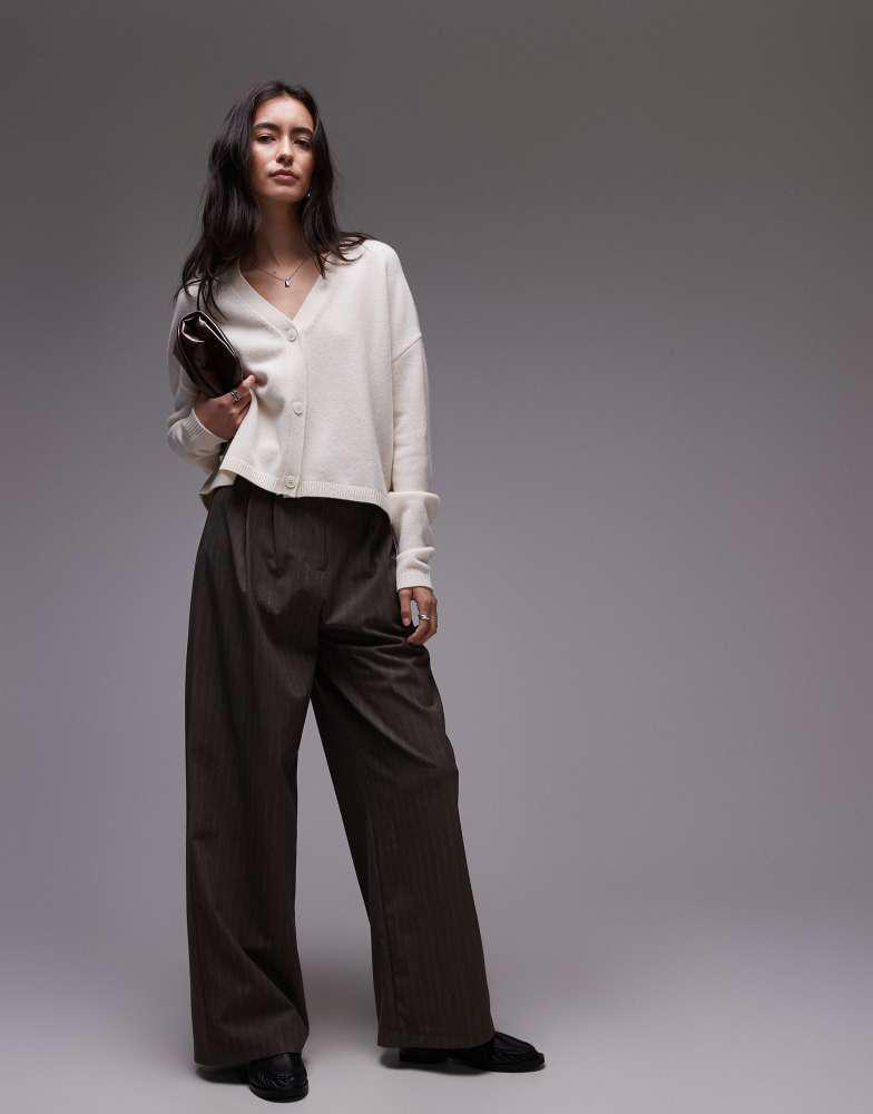 & Other Stories & Other Stories knitted  cardigan with v-neck in light beige