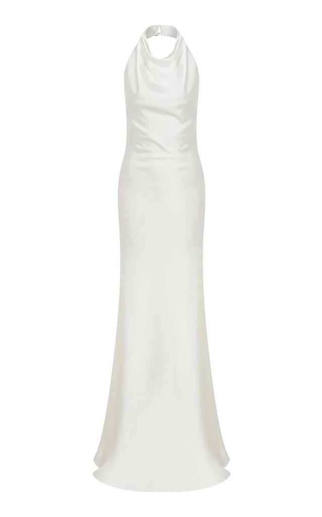 ILA ILA. - Exclusive Sidney Belted Draped Satin Gown - White - EU 40 - Moda Operandi 1