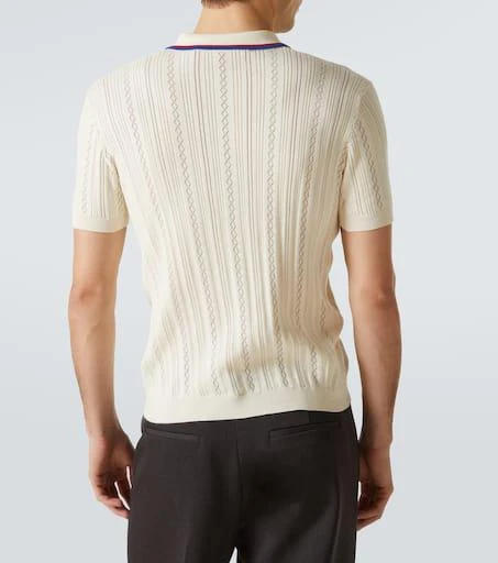 Valentino Cable-knit cotton polo sweater 4