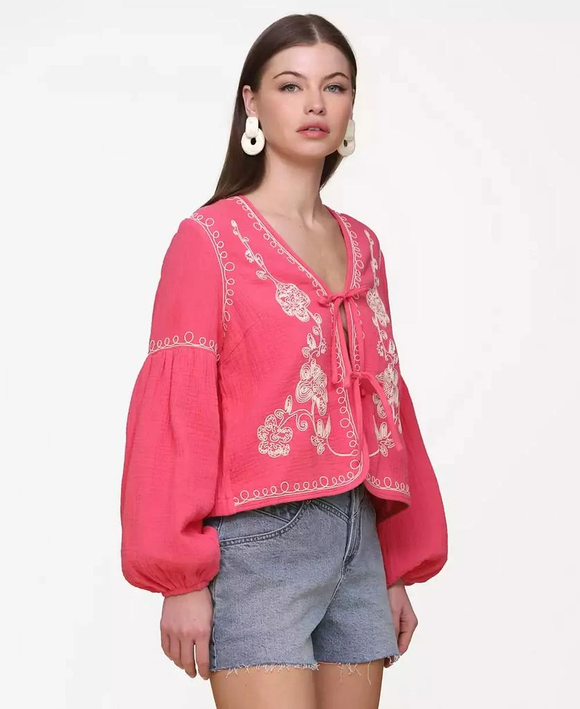Avec Les Filles Women's Embroidered Peplum Jacket 5