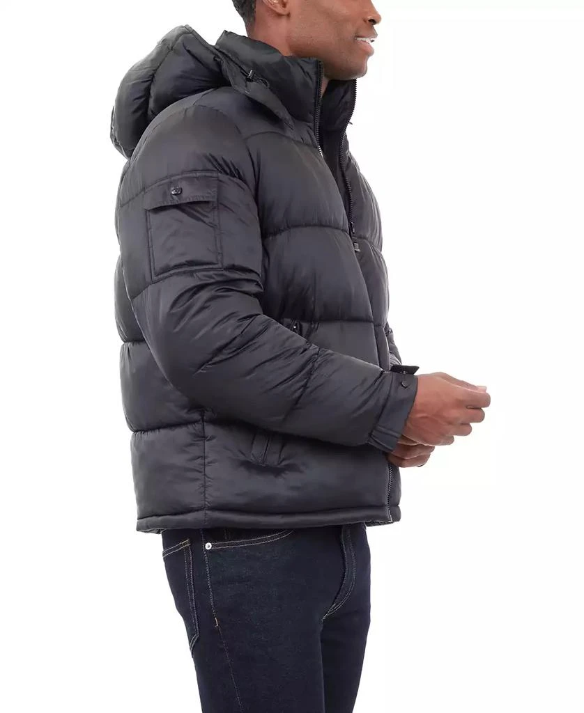 Michael Kors Men's Heavyweight Metallic Finish Hooded Puffer Jacket 3