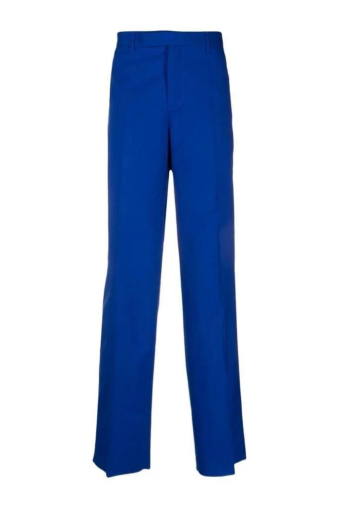 undefined Silk Blend Wool Trousers Blue 2