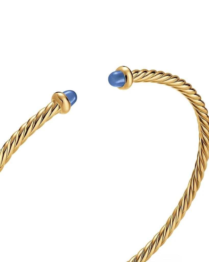 David Yurman Micro Cablespira® Flex Bracelet in 18K Yellow Gold with Blue Sapphires, 2.6mm 4