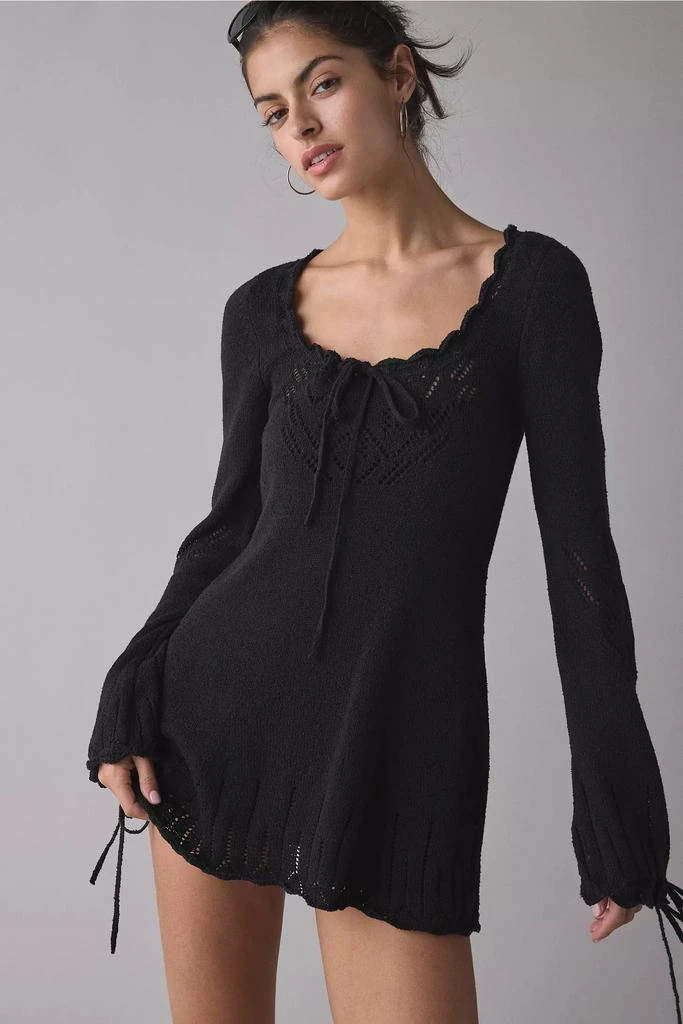 Kimchi Blue Kimchi Blue Catherine Pointelle Knit Babydoll Tunic Sweater 2