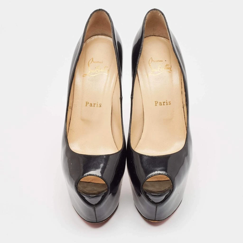 Christian Louboutin Christian Louboutin Black Patent Leather Highness Platform Pumps Size 38.5 3