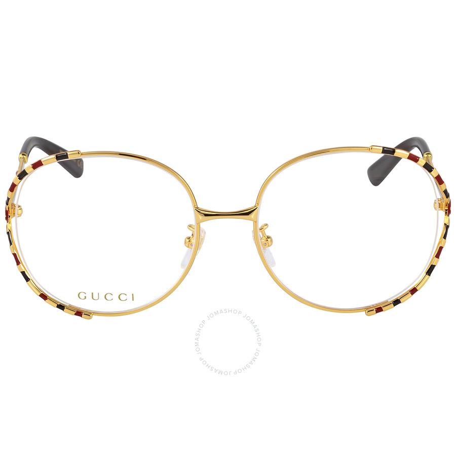 Gucci Demo Round Ladies Eyeglasses GG0596OA 003 58