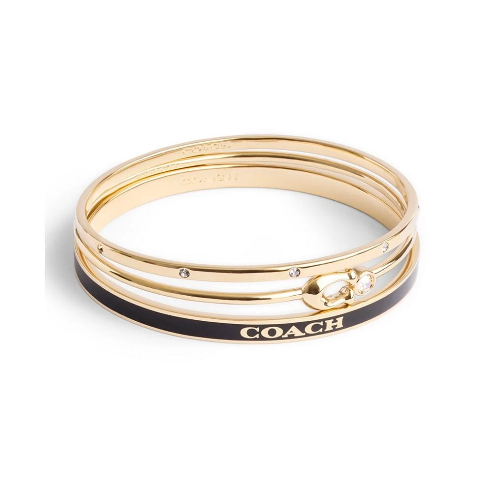 COACH Faux Stone Signature Trio Bangle Set 1