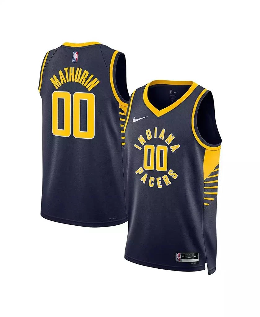 NIKE Men's and Women's Bennedict Mathurin Indiana Pacers Swingman Jersey 1