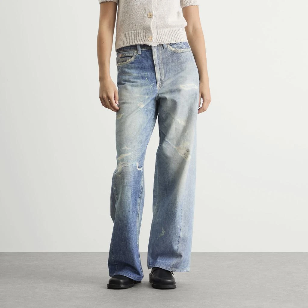 Our Legacy Our Legacy Wide Leg Distressed Jeans 2