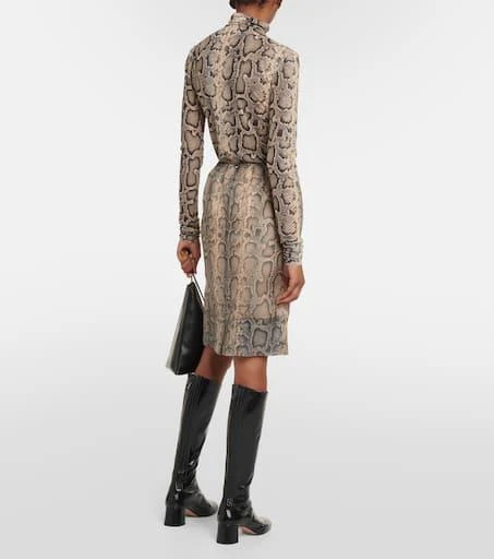 Max Mara Desio snake-effect organza midi skirt 3