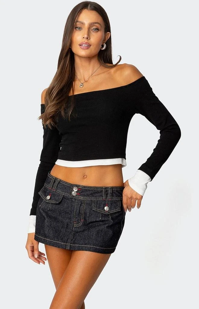 Edikted Jovi Layered Off Shoulder Top 1