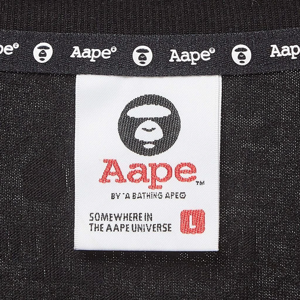 A Bathing Ape A Bathing Ape Black Printed Cotton Knit Crew Neck T-Shirt L 4
