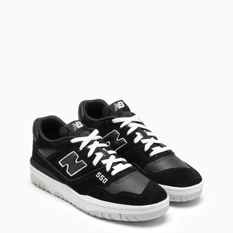 New Balance Low 550 black leather trainer 3