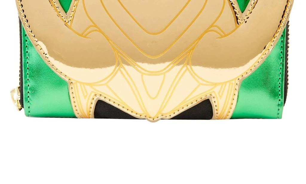 Loungefly Women's Marvel Shine Loki Zip Around Wallet In Green 1