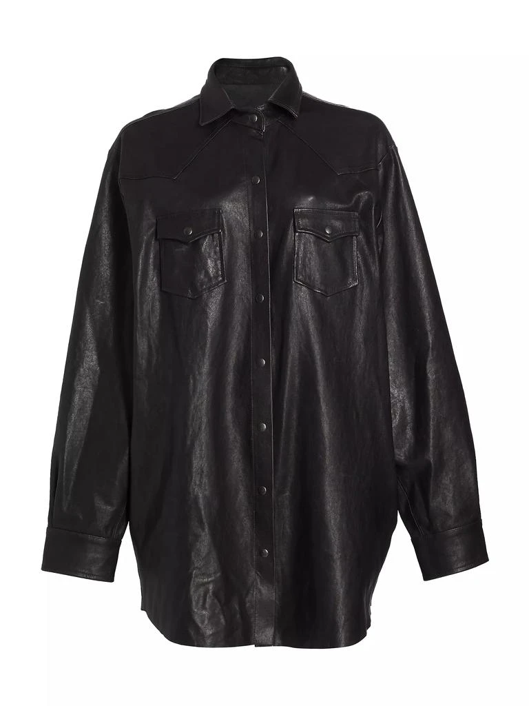 3x1 Stefy Leather Oversized Shirt 1