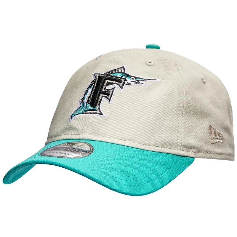 New Era New Era Marlins 9Twenty Adjustable Stone Cap - Adult 1