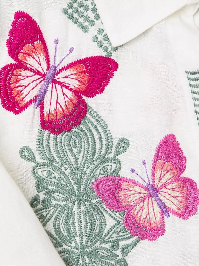 Johnny Was Dacie Embroidered Linen Shirt 6