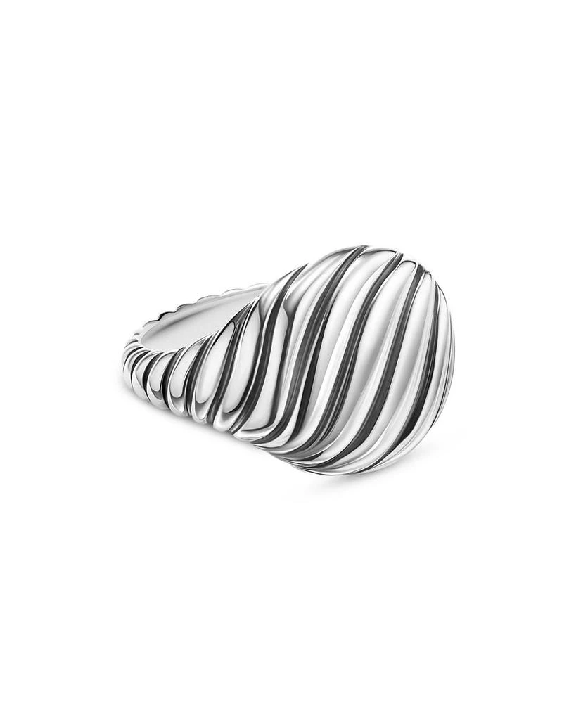 David Yurman Sterling Silver Sculpted Cable Pinky Ring 2