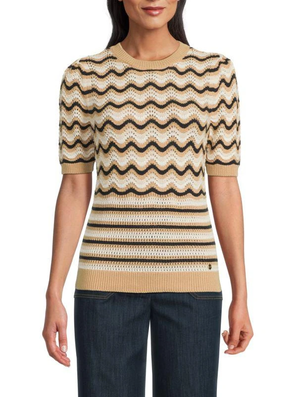 Tommy Hilfiger Chevron & Striped Sweater 1