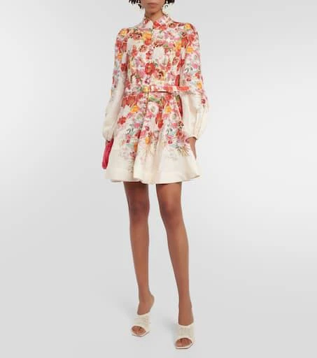 Zimmermann Wonderland floral linen minidress 2