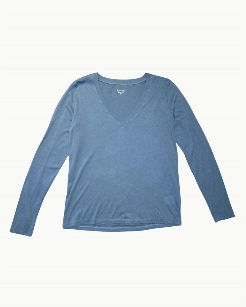 Hartford Tidian Knit T-Shirt In Polar Blue 2