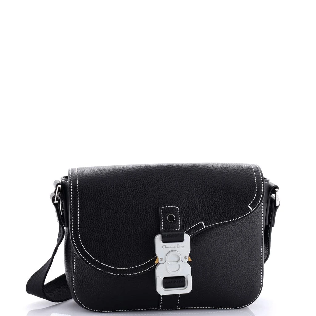 Dior Saddle Buckle Flap Messenger Bag Leather Mini 2