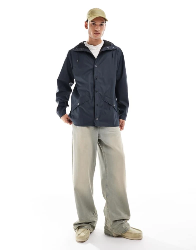 RAINS Rains 12010 waterproof short jacket in navy 2