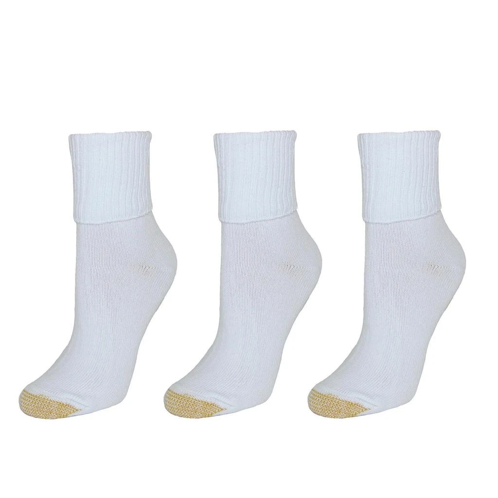 Gold Toe Women's Turn Cuff Bermuda Socks (3 Pair Pack) 2