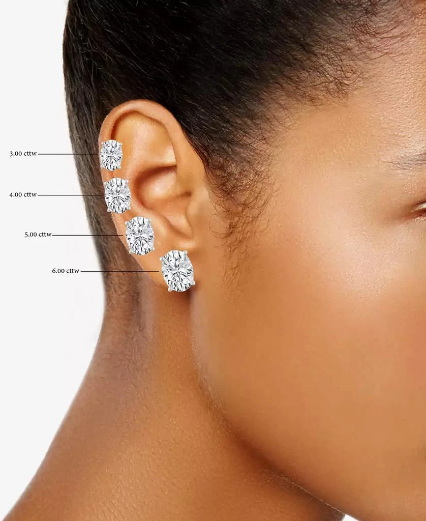 Badgley Mischka Certified Lab Grown Diamond Oval Stud Earrings (3 ct. t.w.) in 14k Gold 5