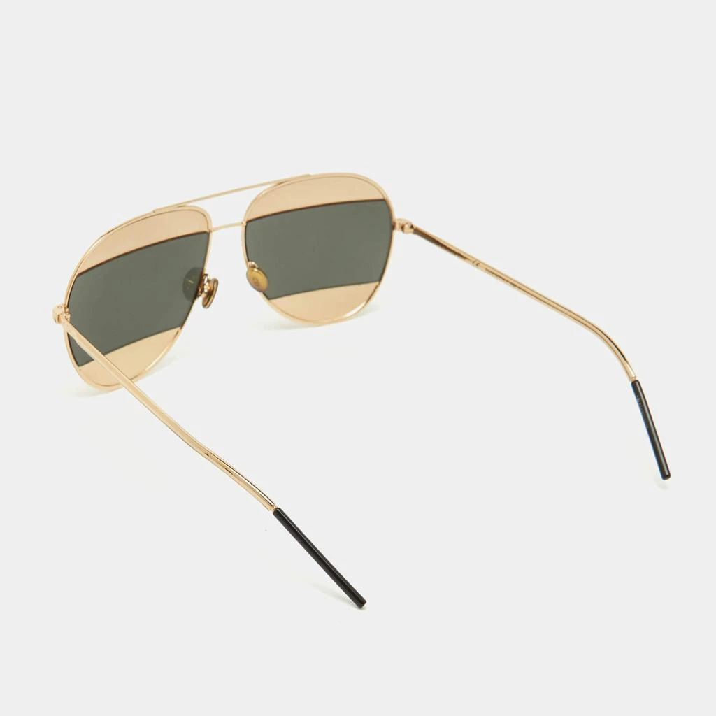 Dior Gold/Silver Mirrored 000DC Split1 Aviator Sunglasses  display picture 1