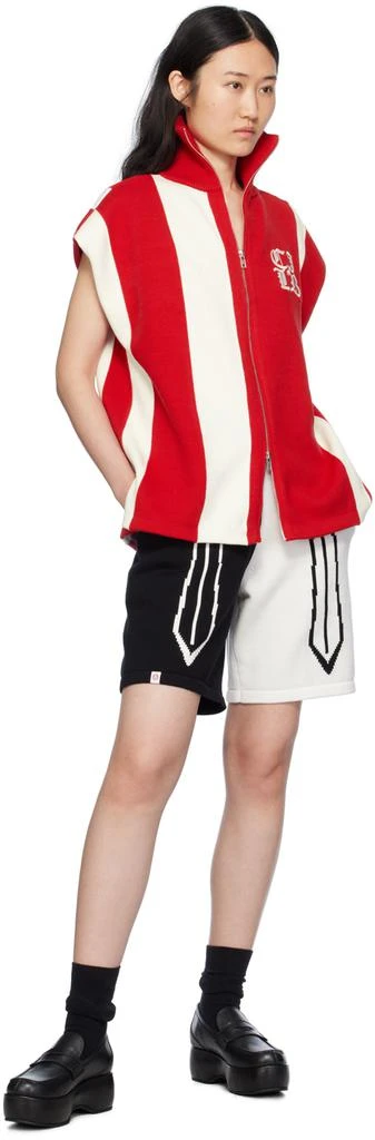 Charles Jeffrey Loverboy Red & White Stripe Vest 4