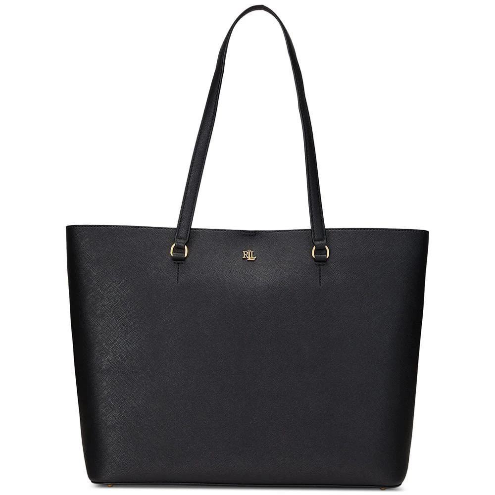 Ralph Lauren Karly Crosshatch Leather Large Tote 2