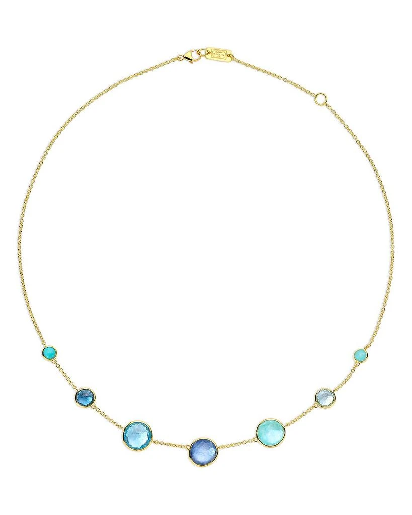 Ippolita 18K Yellow Gold Lollipop® Waterfall Multi Stone Bezel Collar Necklace, 16-18" 1