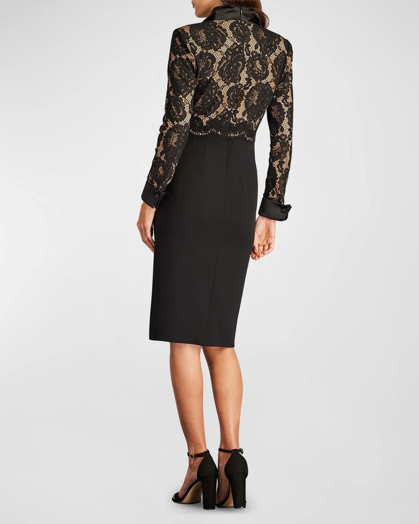 Tadashi Shoji Two-Tone Lace-Bodice Bodycon Midi Dress 4