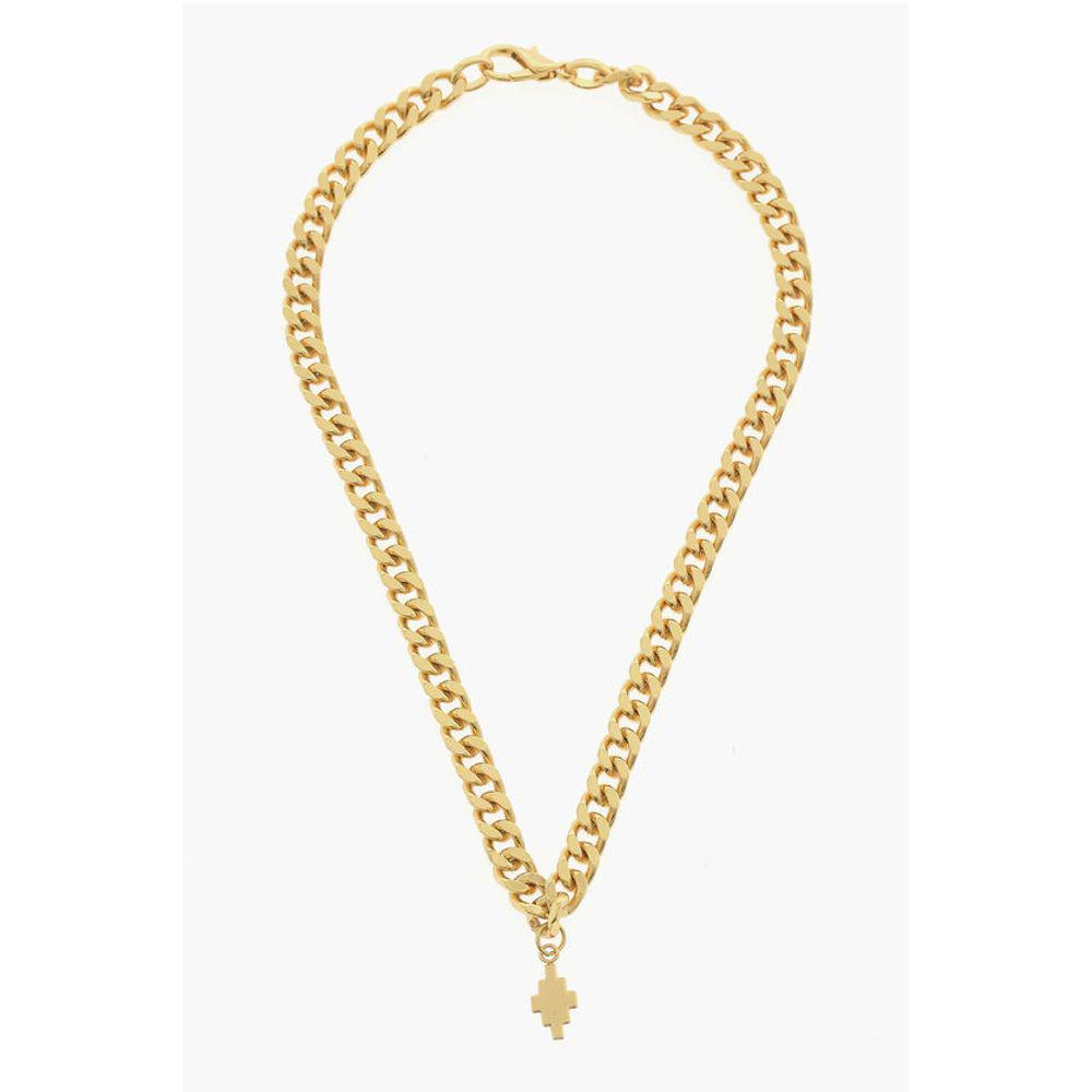 Marcelo Burlon Marcelo Burlon Golden Effect Chain Necklace with Pendant