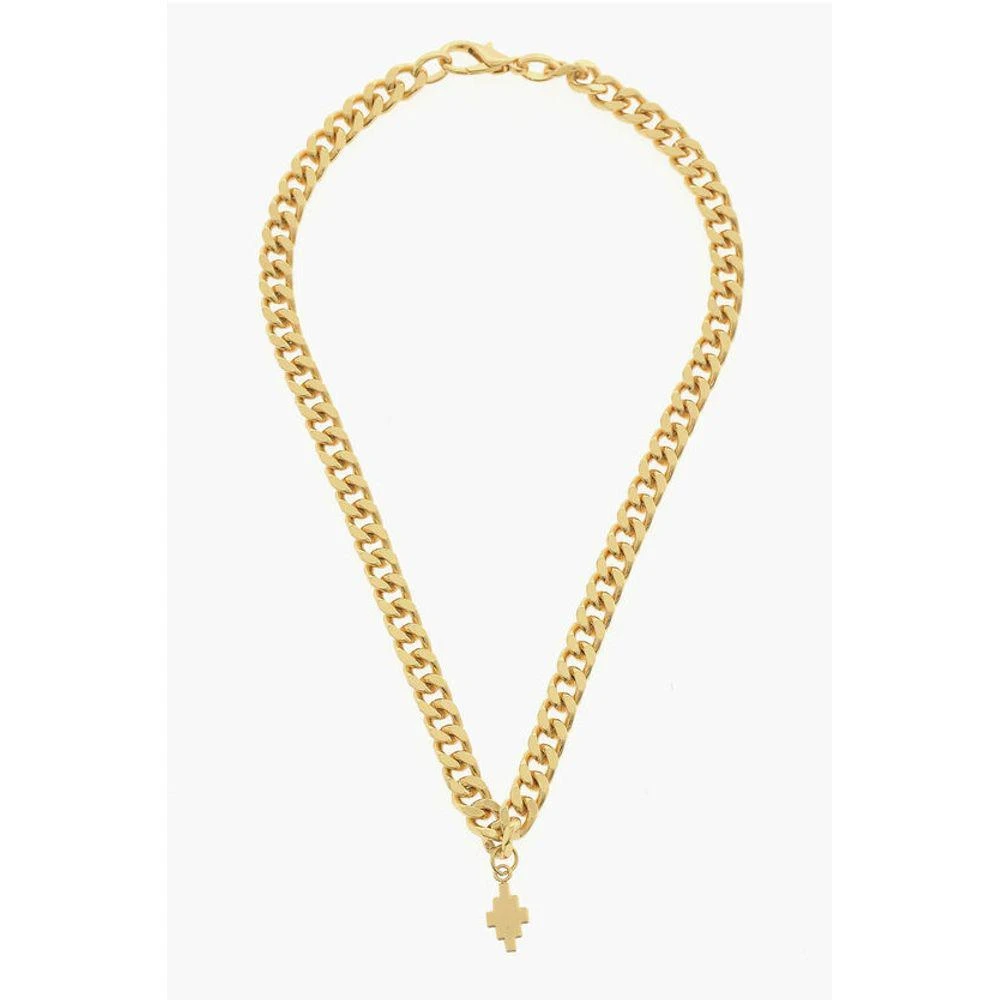 Marcelo Burlon Marcelo Burlon Golden Effect Chain Necklace with Pendant 1