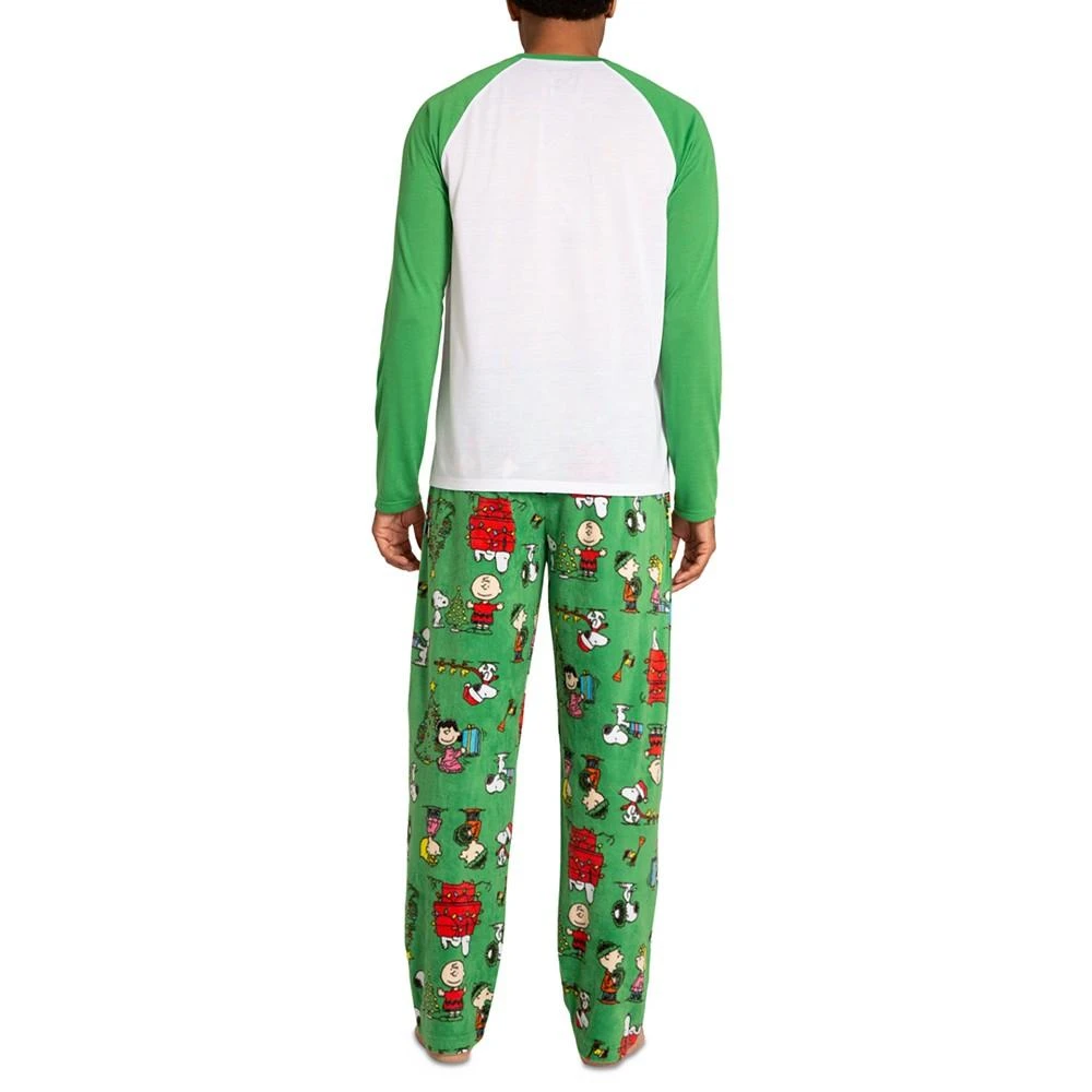 Briefly Stated Matching Men's Peanuts Raglan-Sleeve Top and Pajama Pants Set 2
