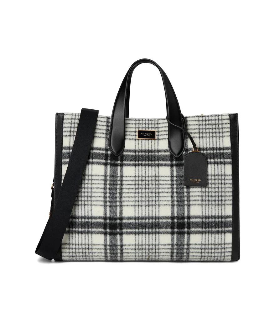 Shop Manhattan Studio Plaid Fabric Large Tote on Sale at