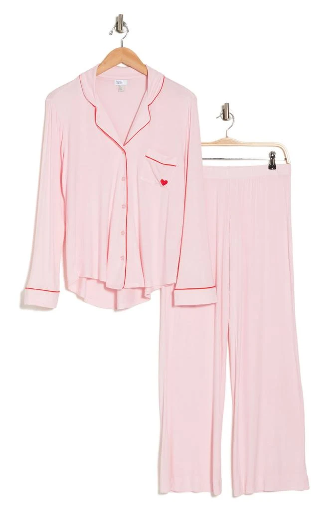 Nordstrom Tranquility Long Sleeve Shirt & Pants Two-Piece Pajama Set 3