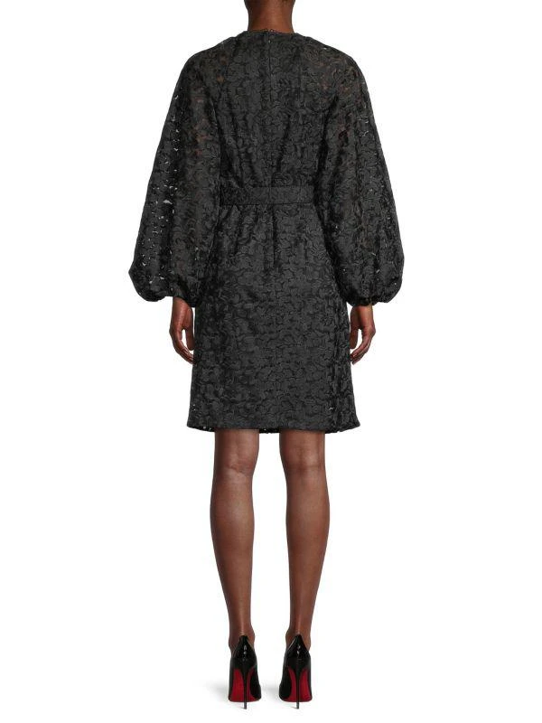 Rachel Parcell Belted Embroidered-Mesh Dress 2