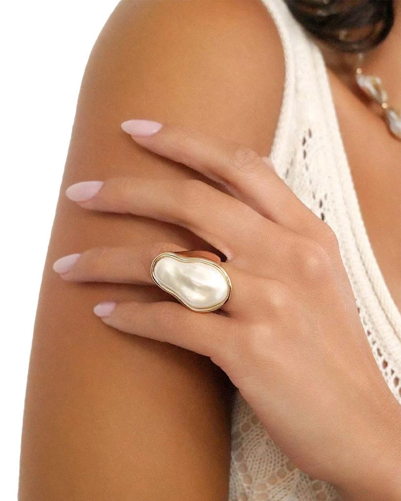 Ettika Jewelry Sea Born Imitation Pearl Cocktail Ring 3