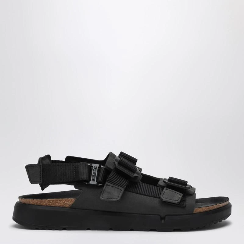 Birkenstock Black Shinjuku sandal in natural leather and tissue 1