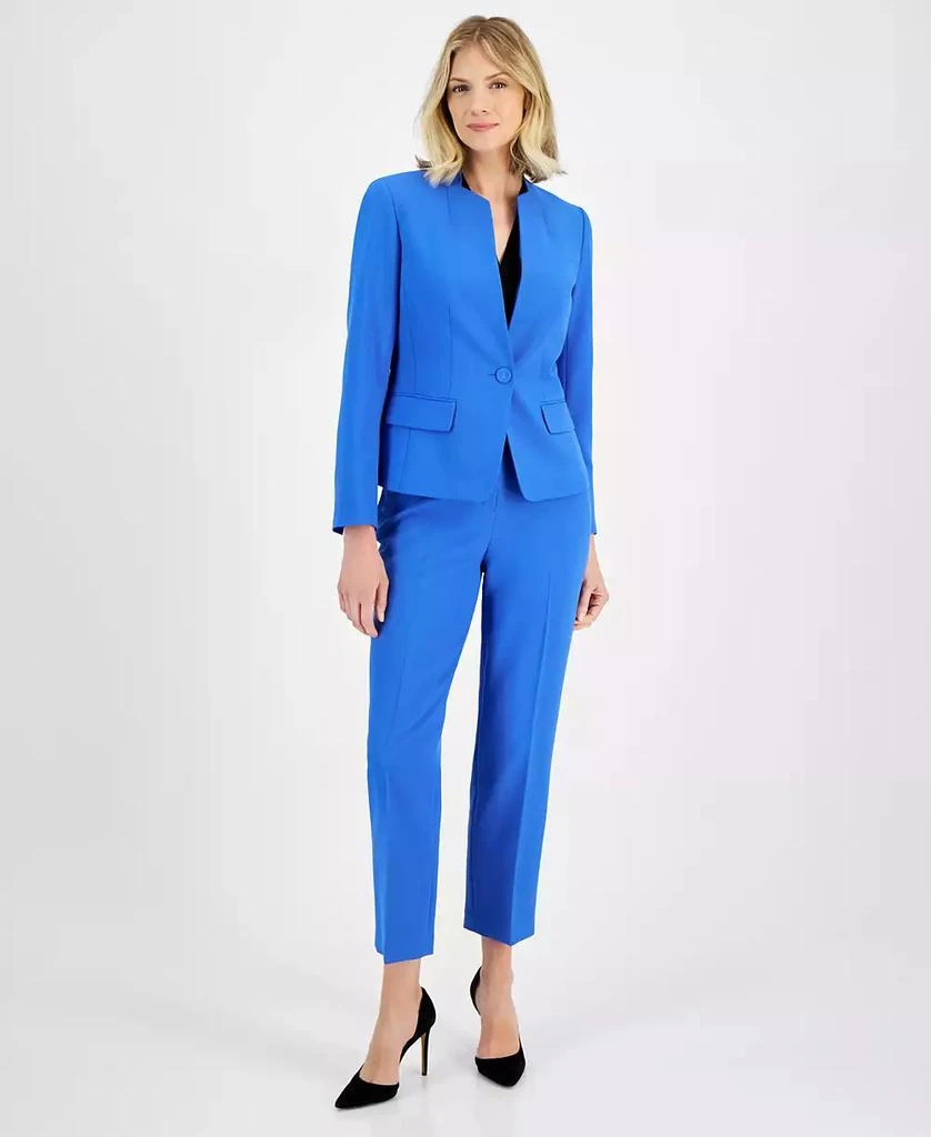 Le Suit Women's Petite Single-Button Blazer and Slim-Fit Pantsuit 1