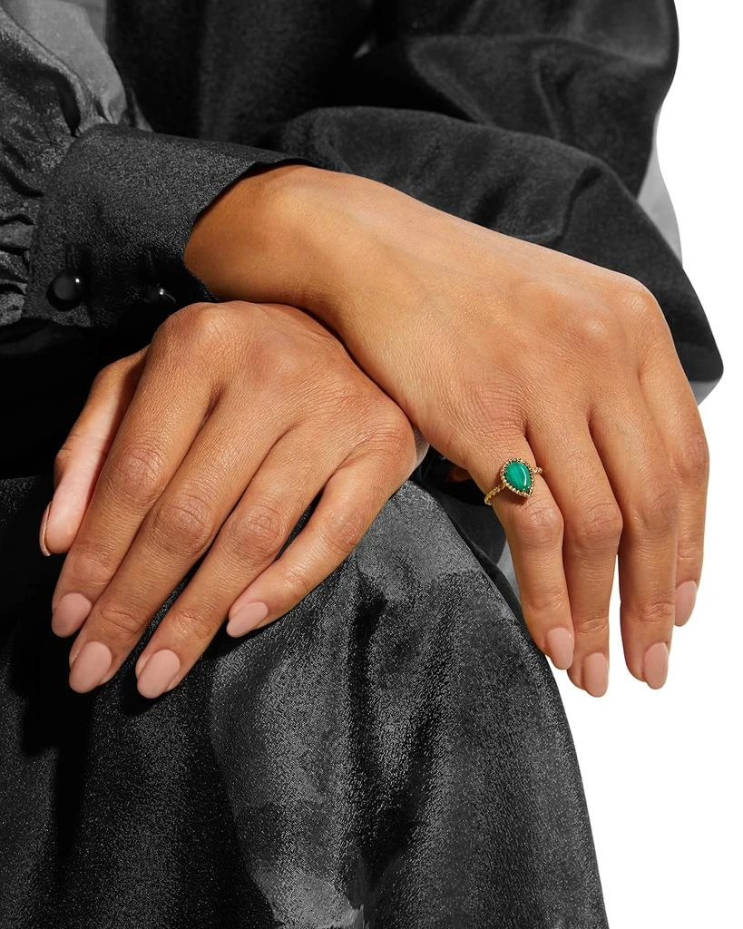 Boucheron Serpent Boheme 18K Yellow Gold Malachite Ring 2