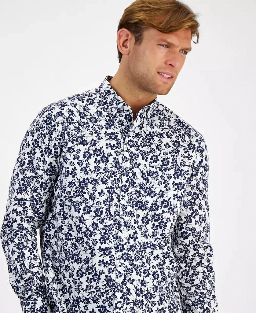 Club Room Men's Floral Poplin Shirt, Created for Macy's 3