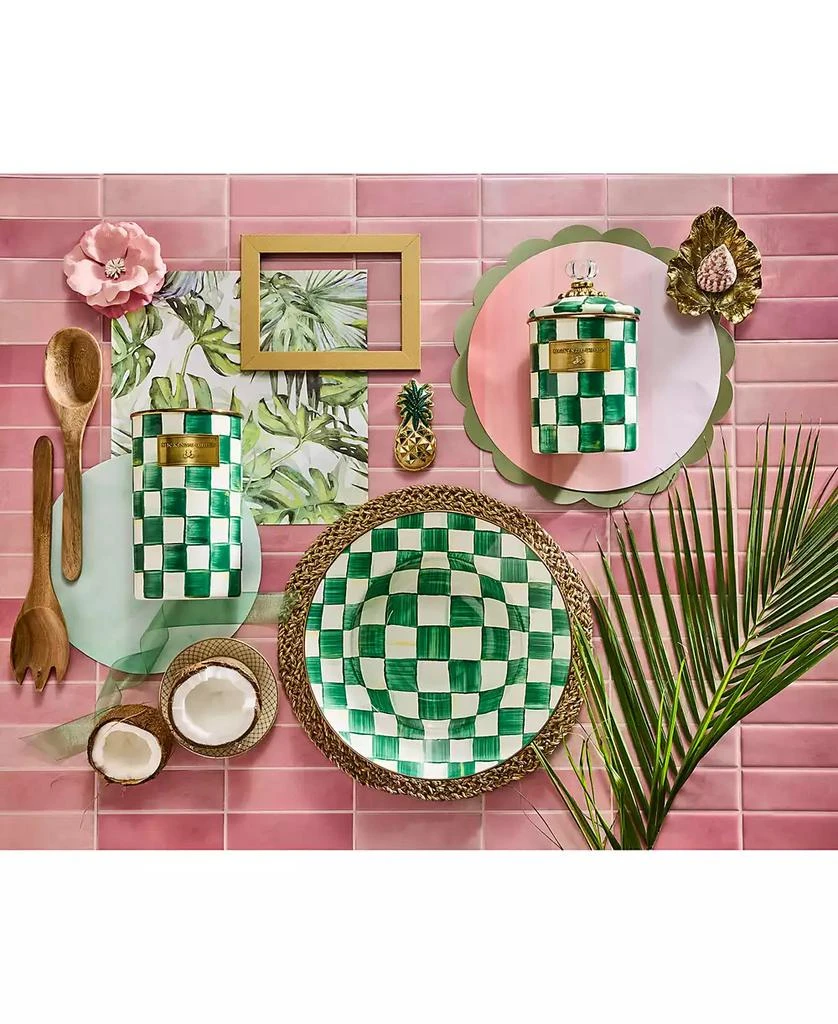 MacKenzie-Childs Emerald Check Utensil Holder 2