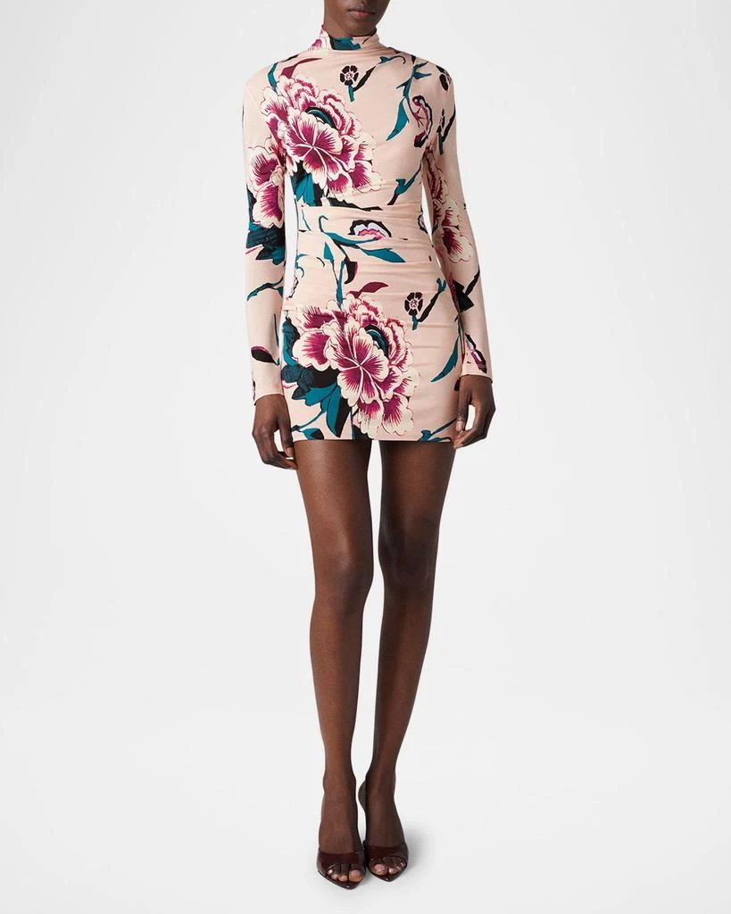 Diane von Furstenberg Lucy Pleated Floral-Print Bodycon Mini Dress - Dresses & Skirts - Free Shipping - BeyondStyle Diane von Furstenberg Lucy Pleated Floral-Print Bodycon Mini Dress - Dresses & Skirts - Free Shipping - BeyondStyle
